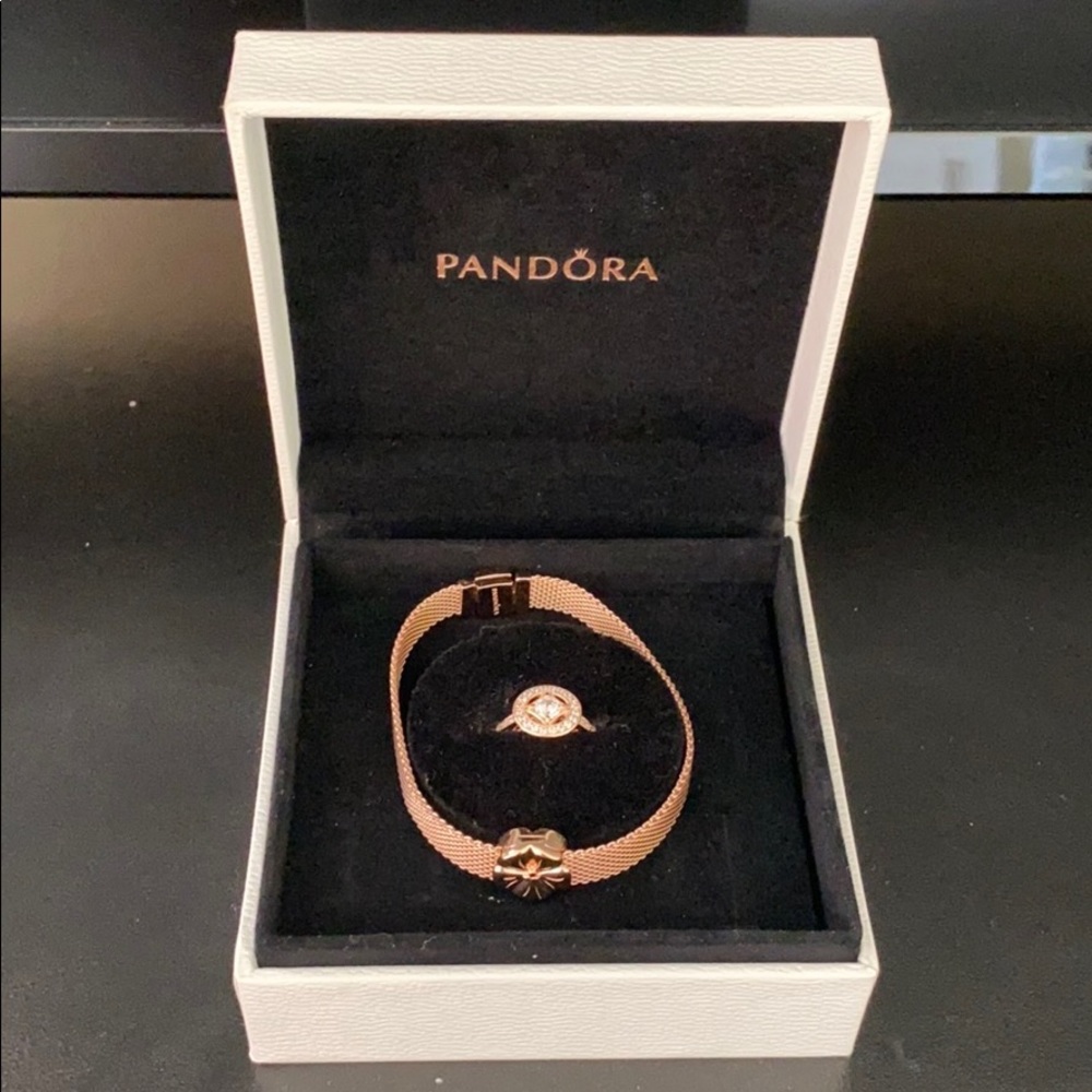 Pandora Bracelet, Charm and Ring.